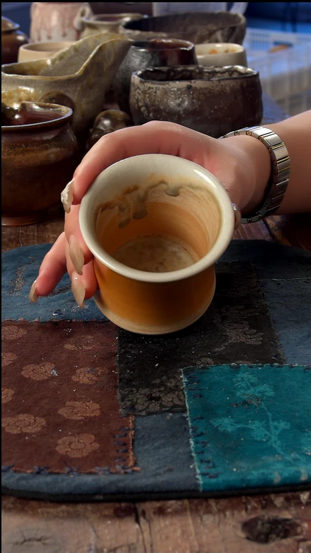瓷片山乙柴烧高端茶具