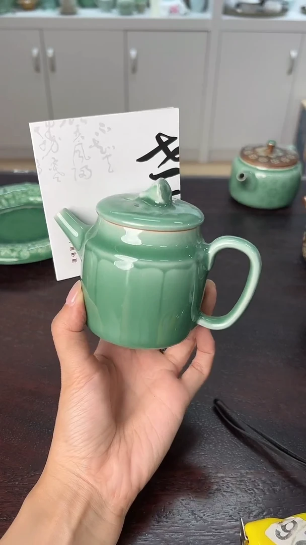 龙泉云间青瓷小米茶器