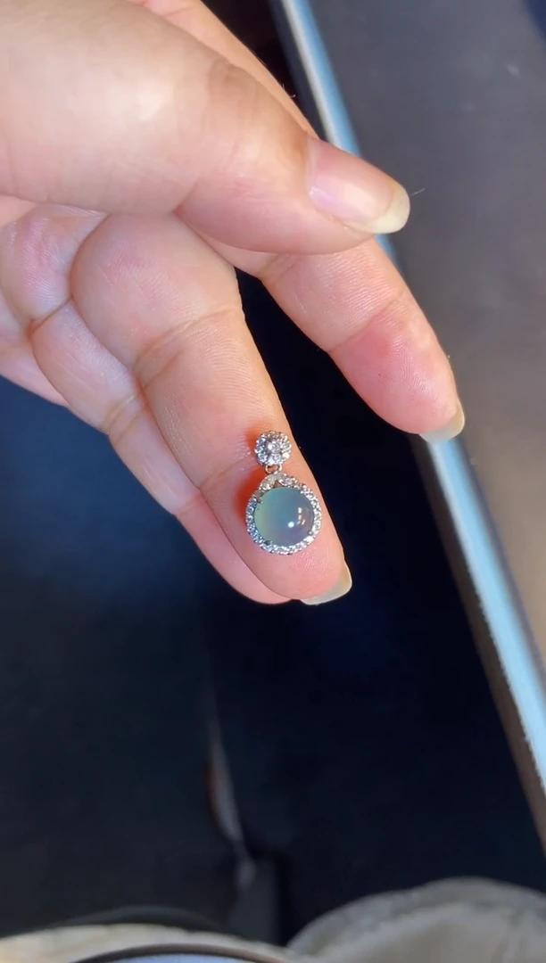 吊坠(不含链)银S925镶嵌翡翠1
