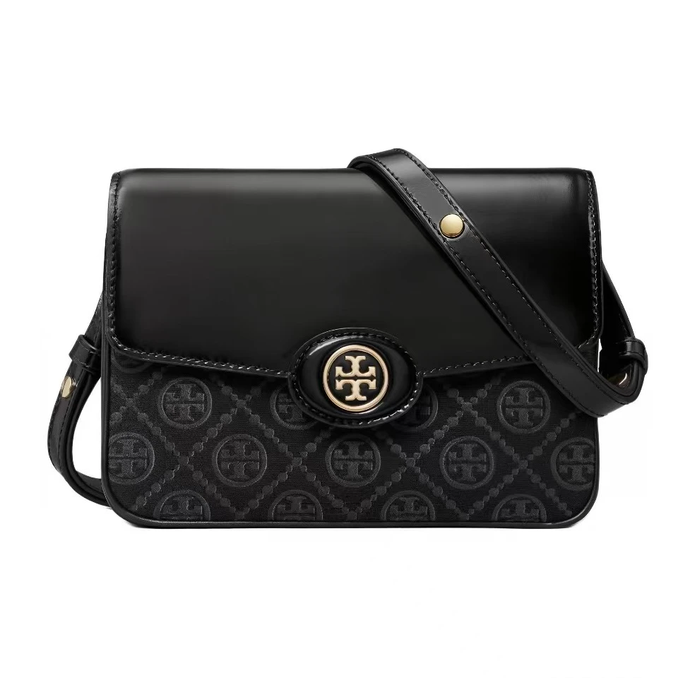 Tory Burch汤丽柏琦 XG 黑色印花豆腐包单肩包152305-001