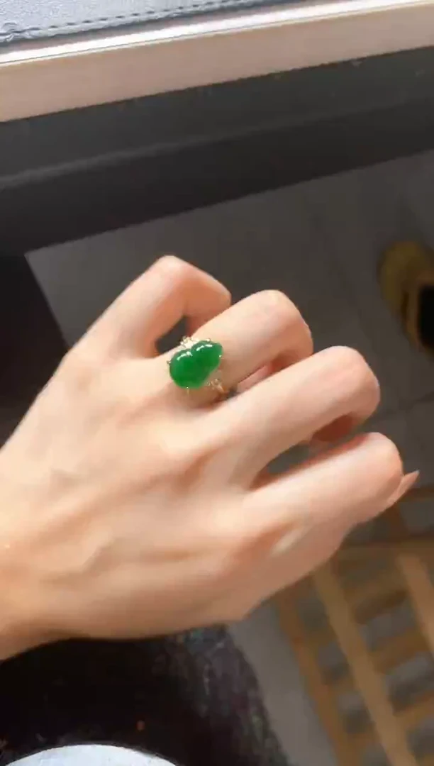 银S925镶嵌戒指翡翠51151