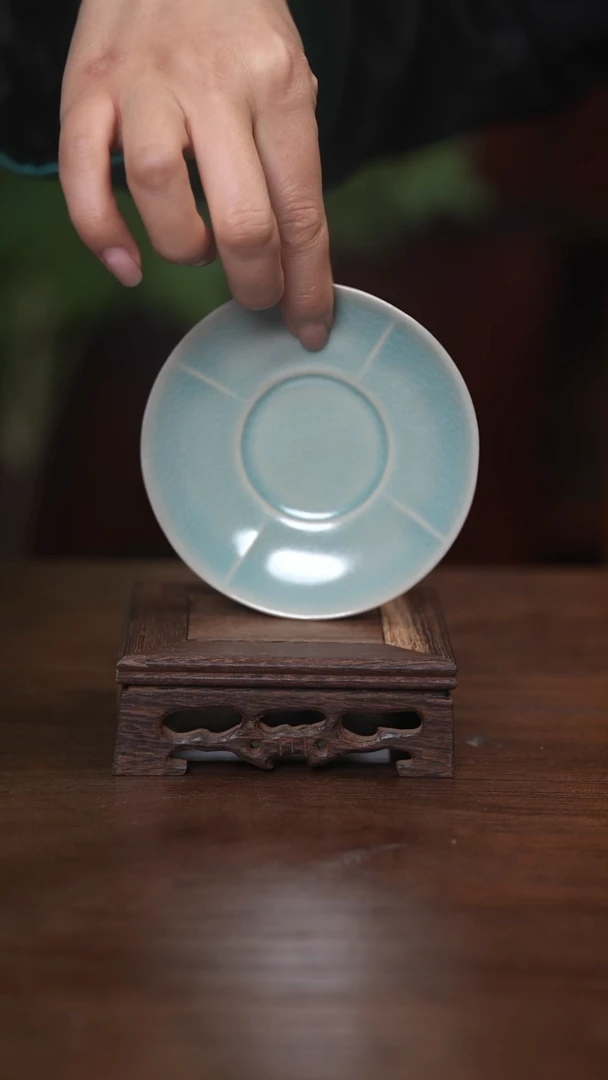 【闪购商品】清凉寺原产地仿古釉手工汝瓷杯垫