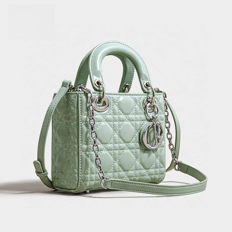 【RAIN·CUN】轻奢链条手提小方包女SK-82832-2-豚草绿