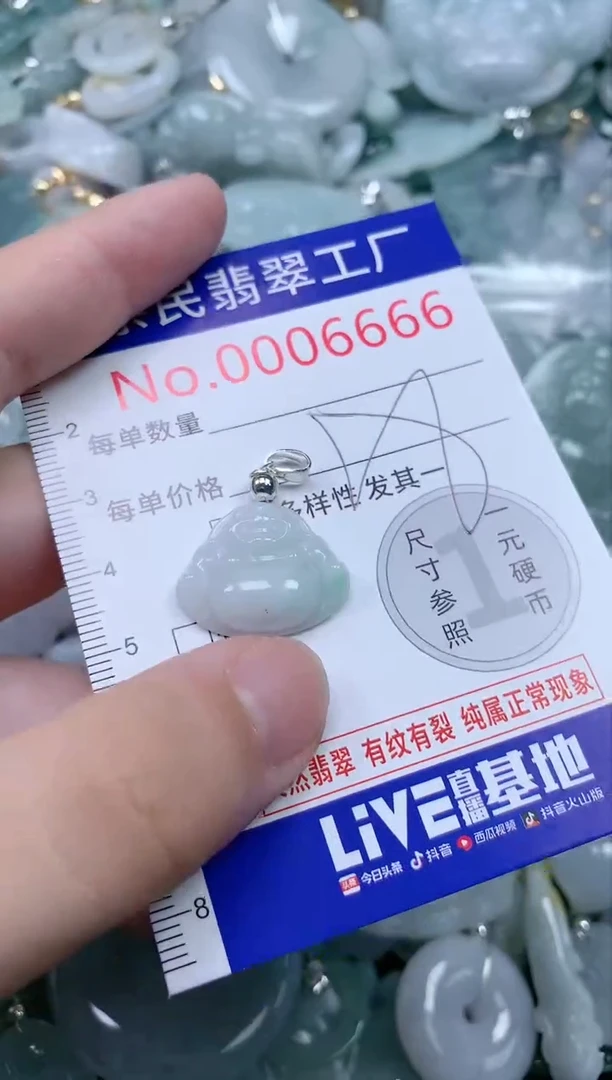 翡翠未镶嵌吊坠(不含链)6666