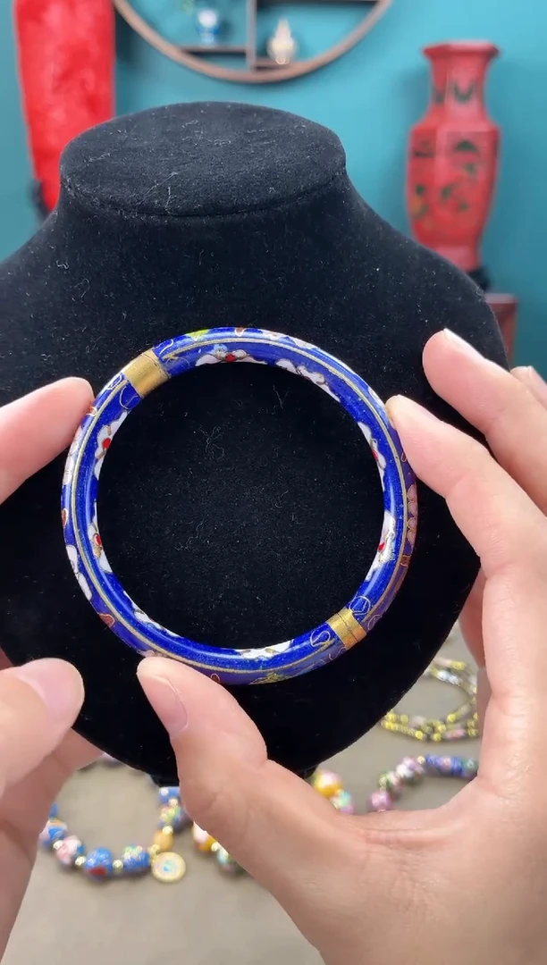 非遗 景泰蓝手镯 宝蓝