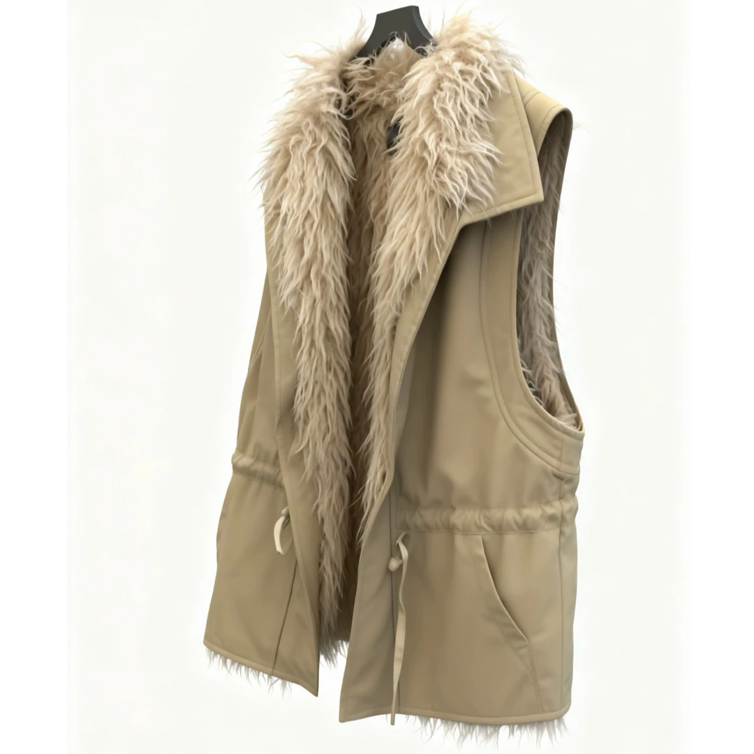 阿蛇 经典款马甲外套减龄拼接 简约老钱风轻奢搭配必备之选