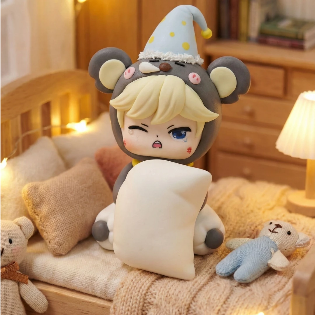 树脂黏土手工摆件“睡眠考拉”可爱潮玩