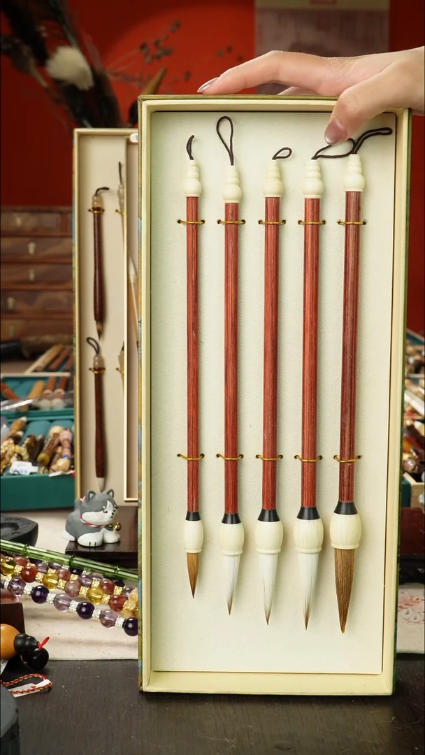 17号孤品高货毛笔链接 清水试笔 蘸墨不退