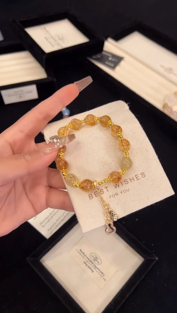 【闪购商品】水晶手链合金黄塔晶手链x1020