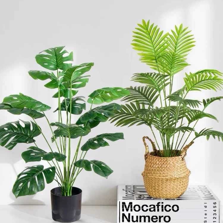 仿真绿植大红掌客厅散尾葵室内盆栽假绿植桌面装饰假花盆景摆件