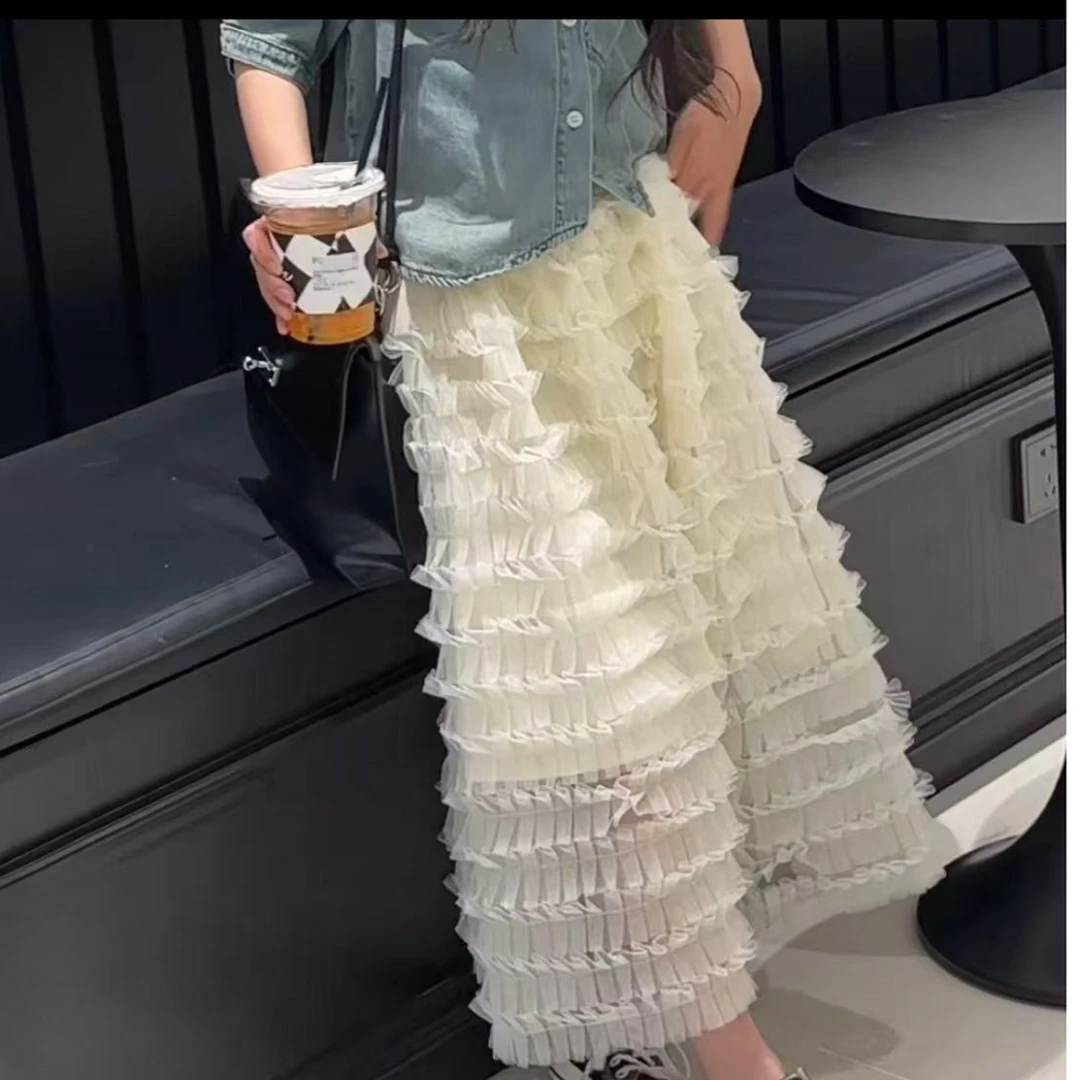 502046《现》韩版精选洋气儿童女童百搭蛋糕裙半身裙