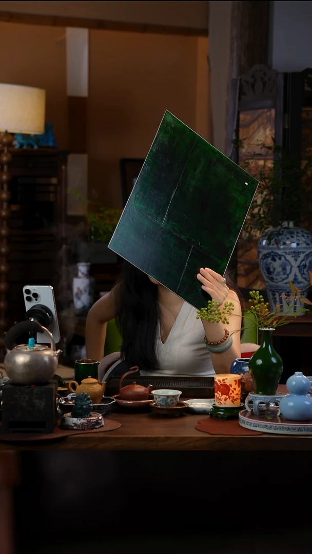 大漆茶盘大号包银  景德镇陶瓷福利款