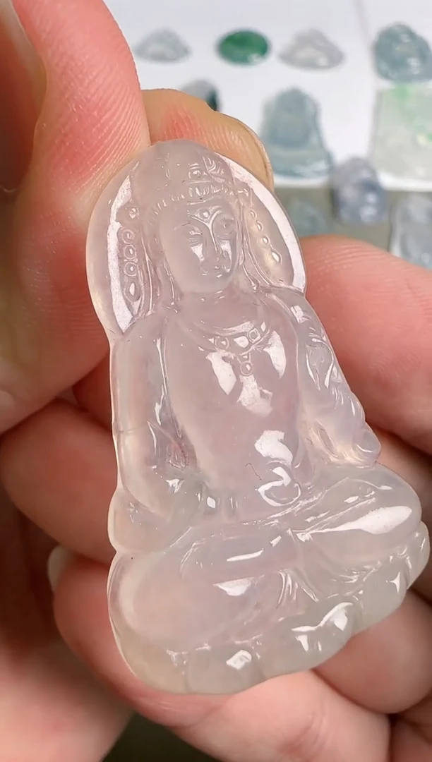 翡翠未镶嵌吊坠(不含链)普贤