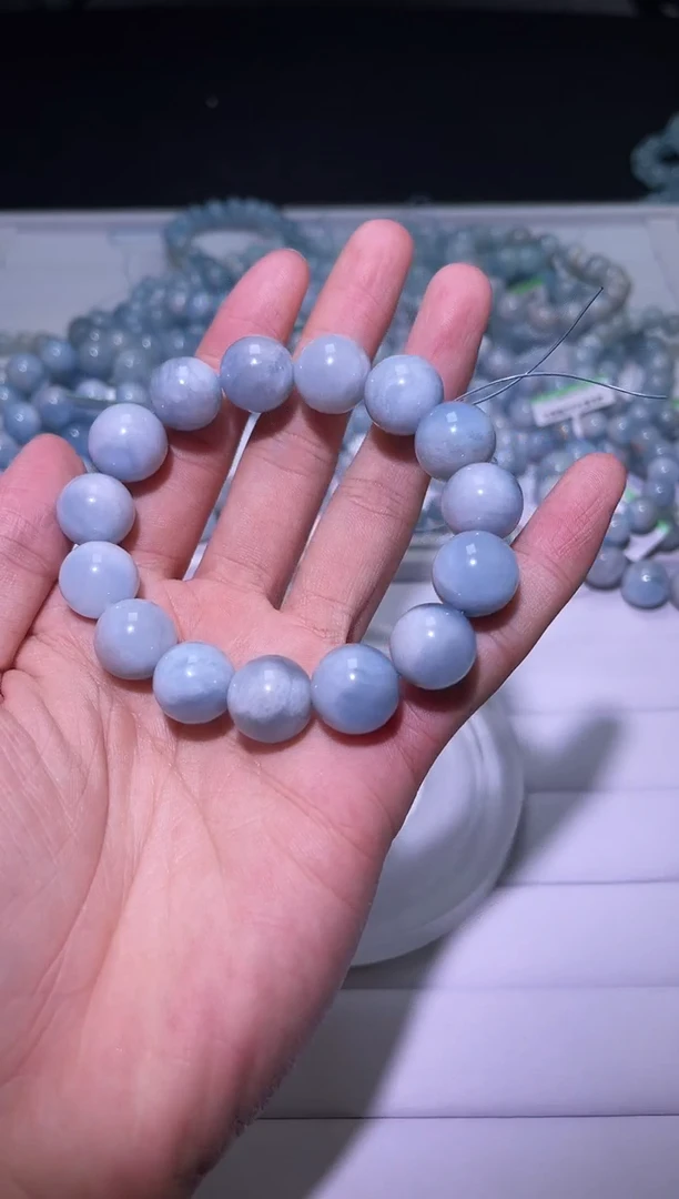 1海蓝宝石（处理）X050-13mm海蓝宝单圈-多样性发其一
