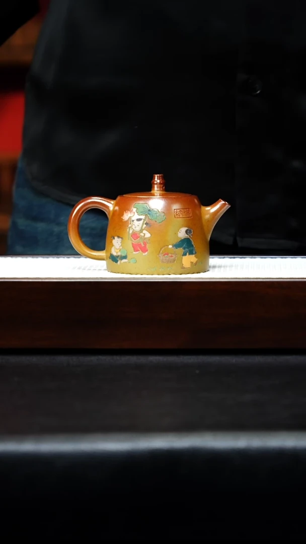 茶杯紫砂宜兴紫砂 纳福 火云烧德钟