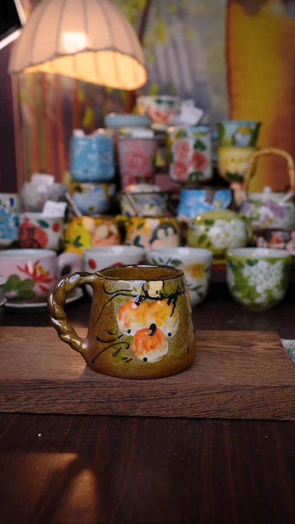 杯子泥垚手作 景德镇手工手绘陶瓷器物