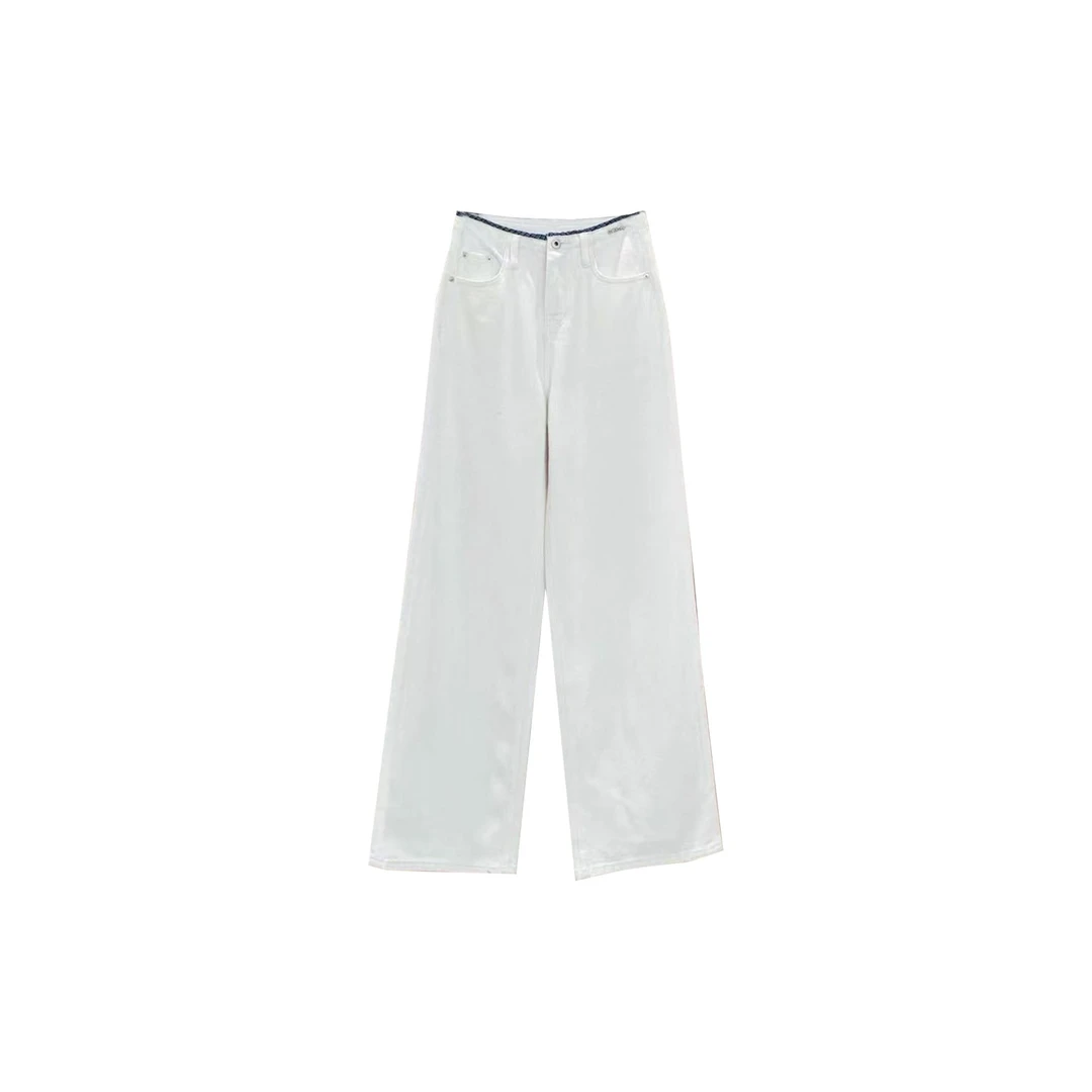 （TY）简约时尚腰头拼接百搭显瘦阔腿休闲裤 -25MZ-M 25052