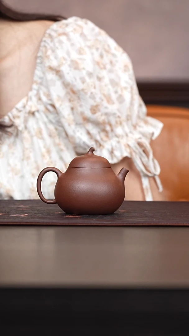 茶壶紫砂紫砂茄瓜壶