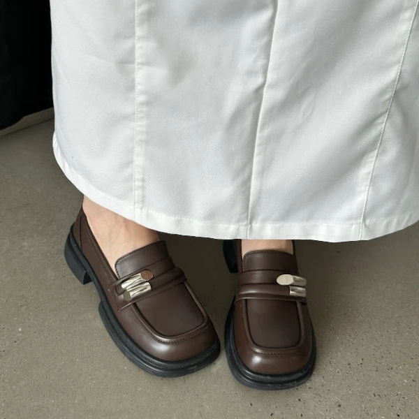 厚底乐福鞋女 新款马皮英伦风时尚小皮鞋jk单鞋真皮百搭25B3015