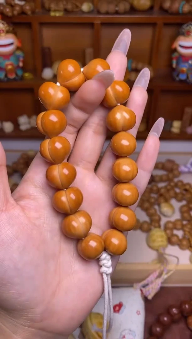 手串猴头核桃16➕超大尺寸高定玻璃底柯基定制款屁桃手持