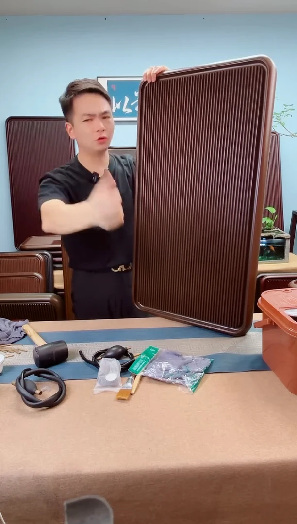 茜**艺90*50*5千川大板棕黄色款式茶盘