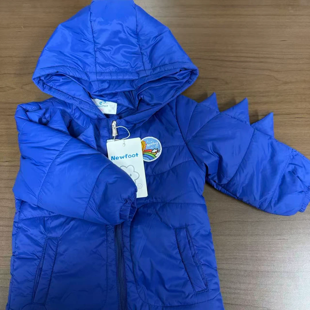 连帽蓝色特价棉服外套