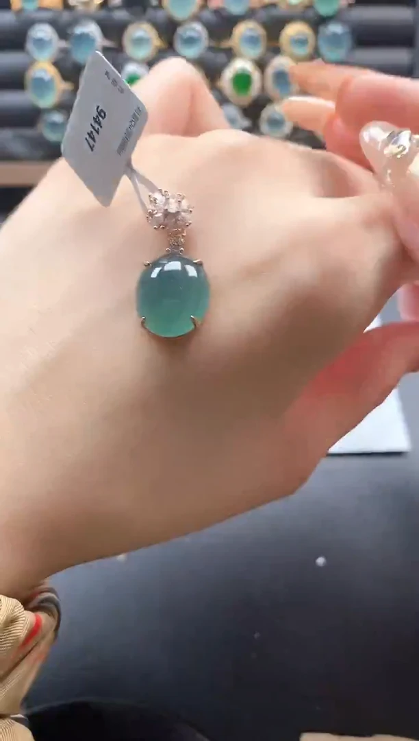 银S925镶嵌戒指翡翠51511