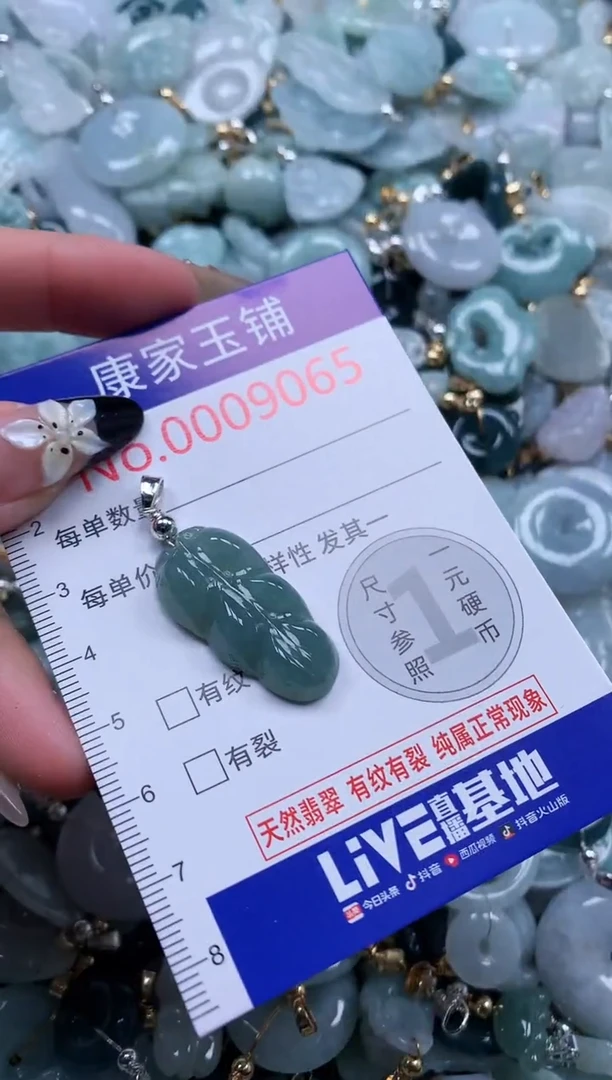 翡翠未镶嵌颈饰9065