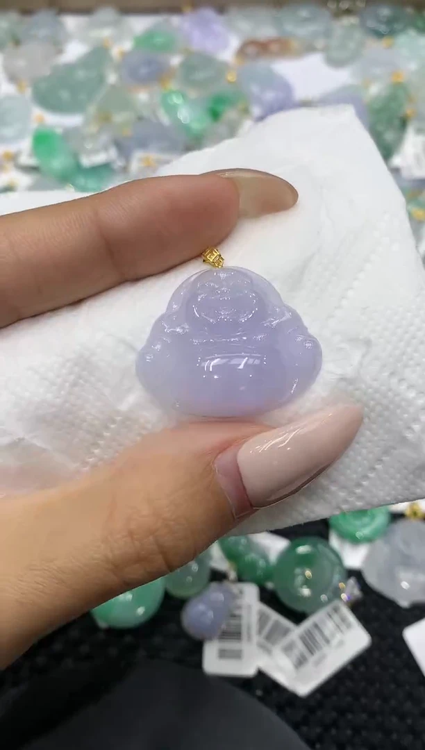 颈饰18K金镶嵌翡翠111111111111