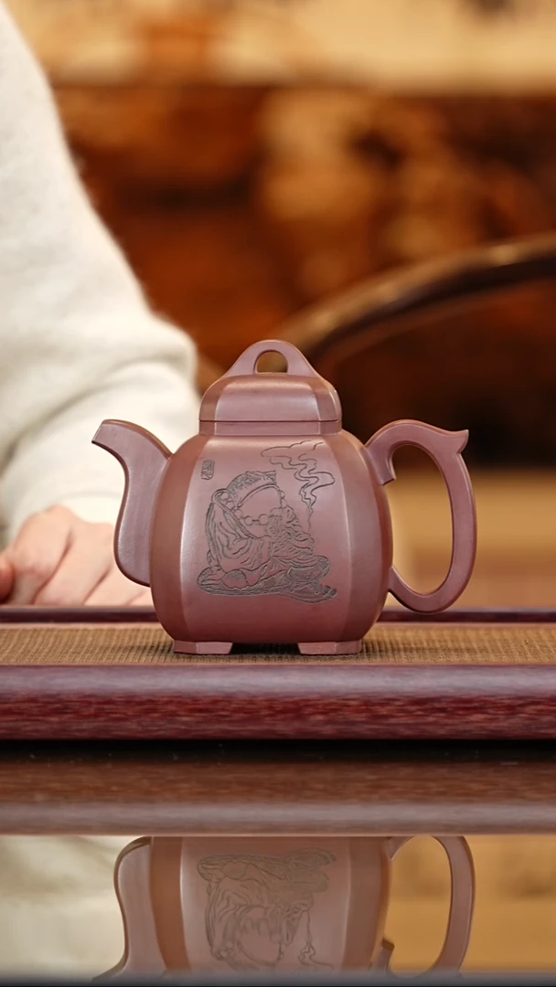茶壶紫砂【李昌鸿】龙血砂福临八方    550CC