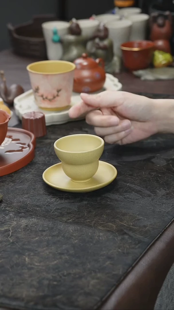九隐茶器杯加杯垫一套