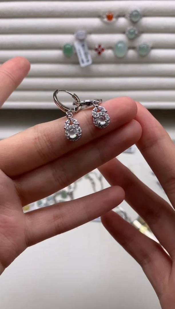 银S925镶嵌戒指翡翠耳饰2