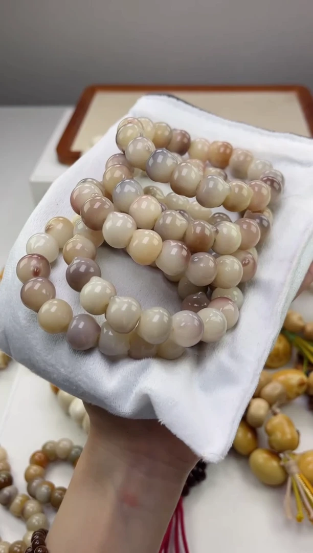 手串菩提根/象牙果c86玉化猫猫头14mm手串