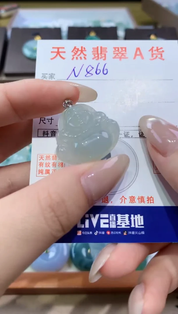 颈饰未镶嵌翡翠天然缅甸翡翠A货挂件