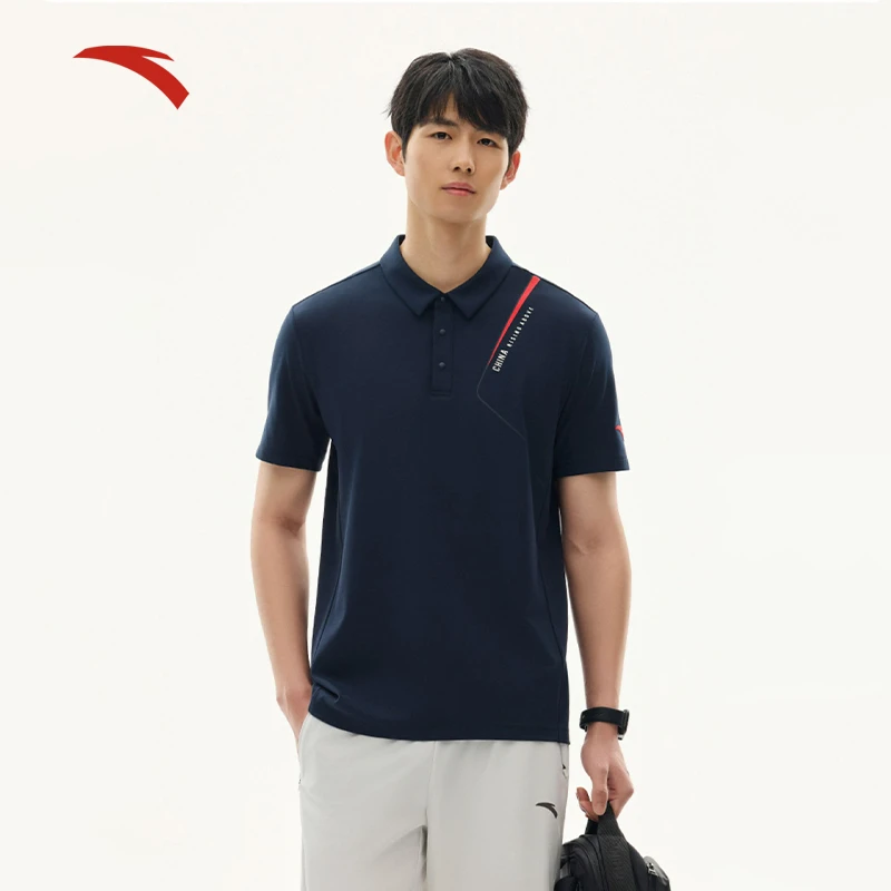 安踏polo衫短袖男夏季新款商务休闲翻领t恤冰肤挺括上衣152527137
