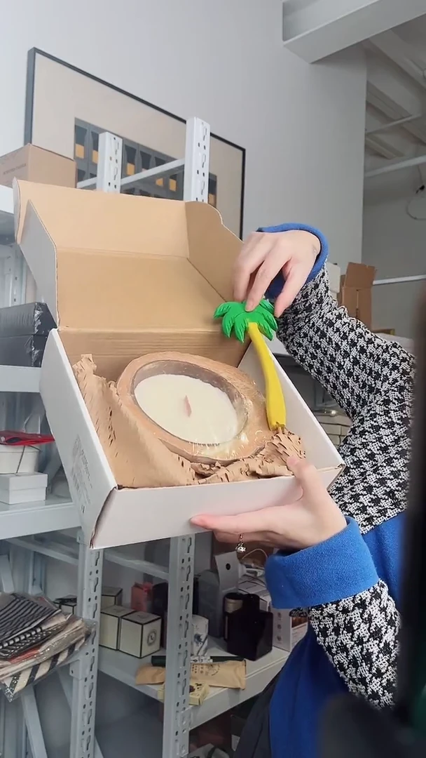 椰子造型香薰蜡烛样品不退不换