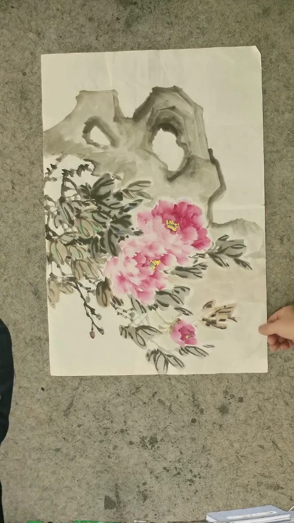 国画45*68cm    花鸟  牡丹
