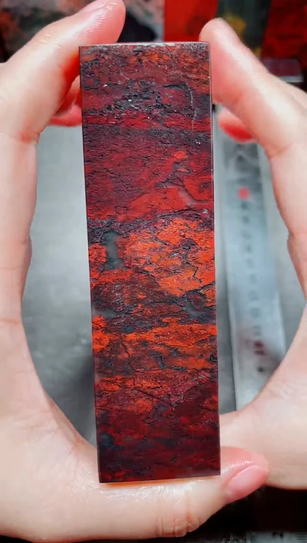 桂林鸡血玉素章3.0左右13