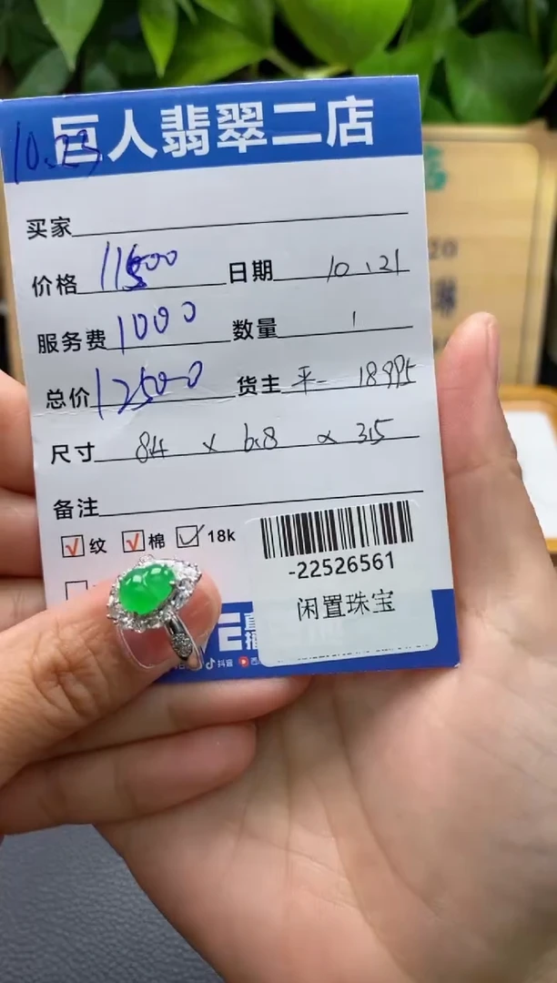 颈饰18K金镶嵌翡翠多人-22526561