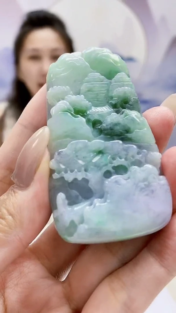 定制翡翠未镶嵌4989MM-毛货挂件68