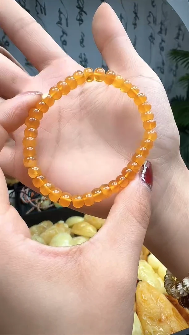 【闪购商品】琥珀裸石未镶嵌手串   多样性发一