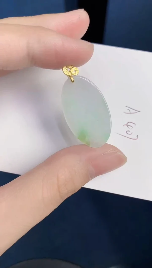 颈饰银S925镶嵌翡翠天然翡翠缅甸A货