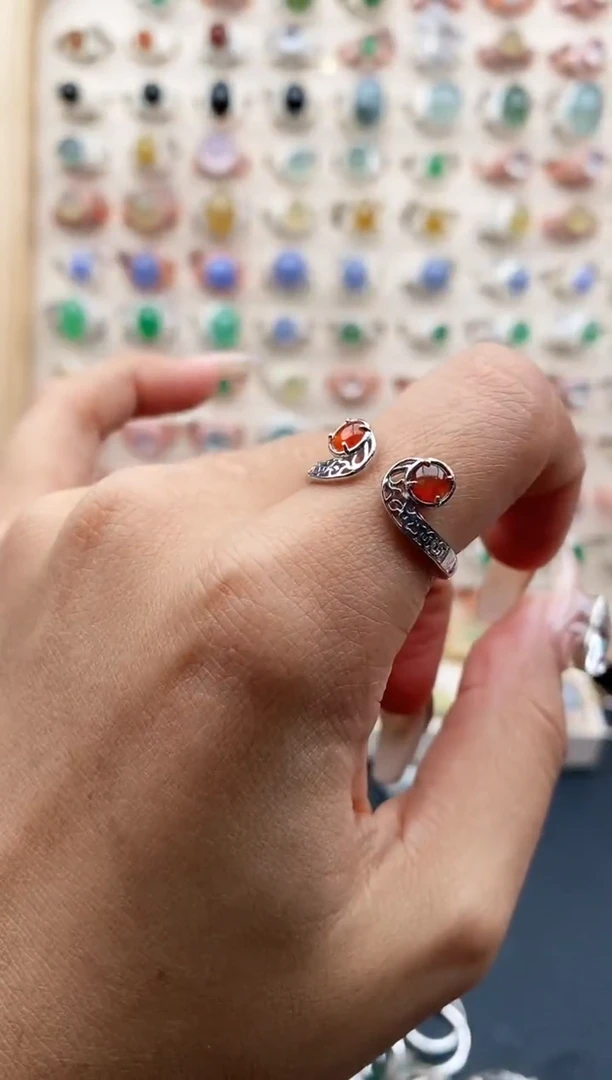 【闪购商品】翡翠戒指银S925镶嵌缅甸天然A货翡翠333  9+1