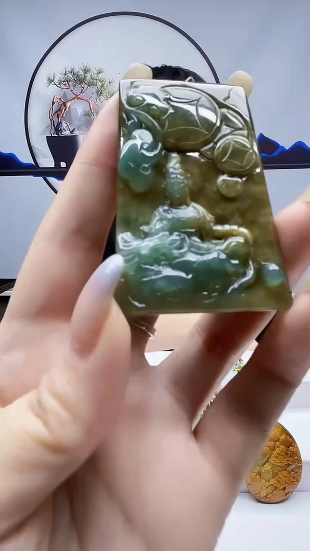 未镶嵌定制翡翠毛货挂件22