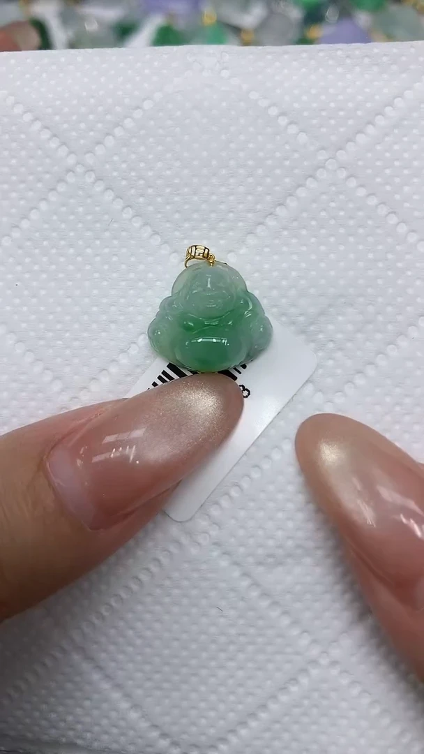 颈饰18K金镶嵌翡翠111111111111111