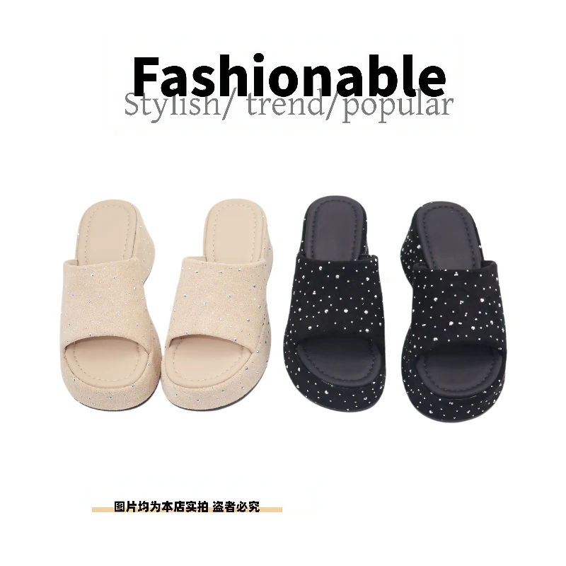 休闲百搭增高凉拖女鞋26088