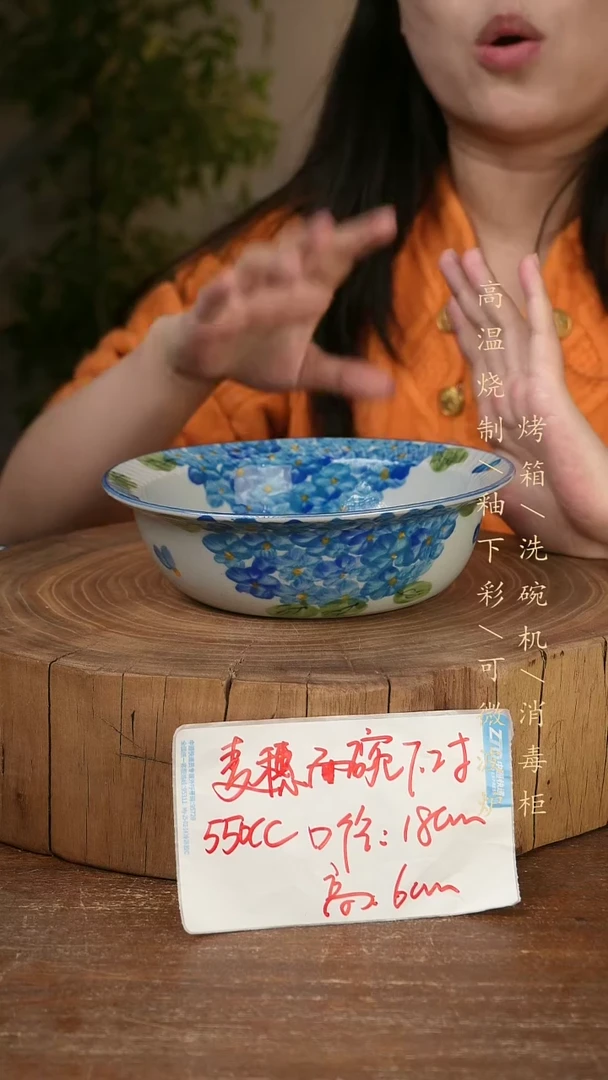 碗瓷景德镇手工手绘高温瓷釉下彩