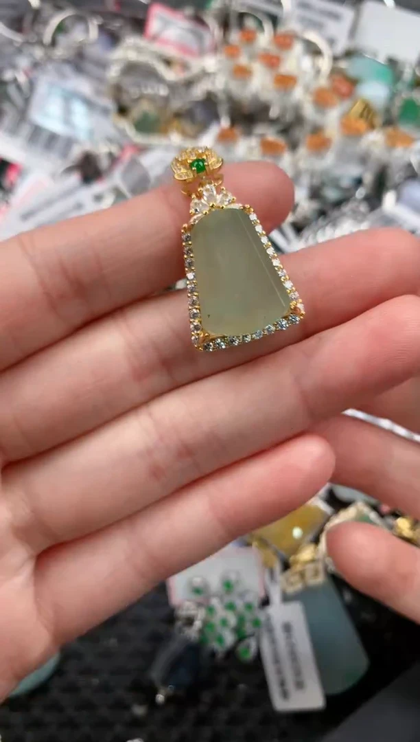 银S925镶嵌戒指翡翠11-11---8