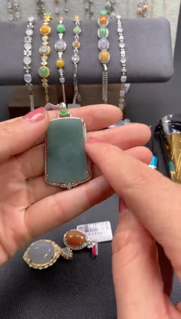 【闪购商品】翡翠戒指银S925镶嵌33333333   3