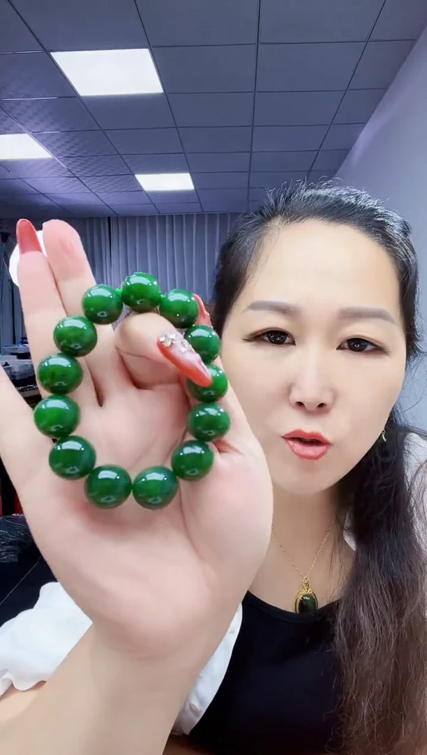 手串未镶嵌和田玉纯天然和田玉俄碧老坑辣阳绿16